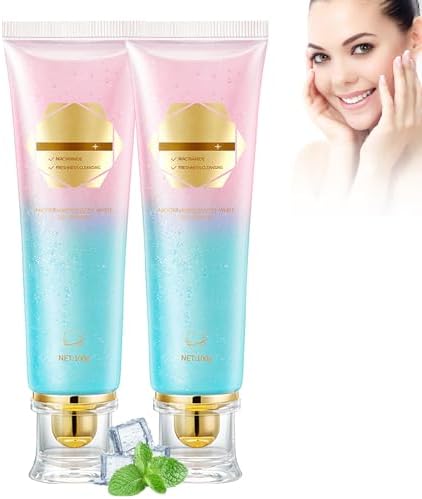 2Pcs Acssart Radiant Whitening Toothpaste, Niacinamide Whitening Toothpastes, Niacinamide Intensive White Toothpastes, Fresh Breath, Deep Cleaning Care