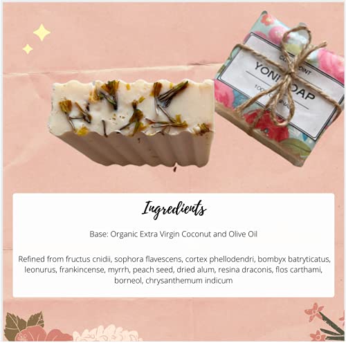 3 PCS Yoni Soap Bars for Women, Clean Point Solid Herbal Feminine Bar Herbal, 100% Original & Handmade Natural Yoni Bar PH Balanced, All Natural Ingredients