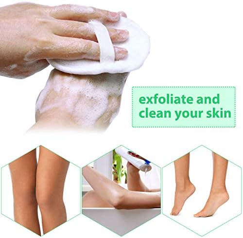18 Packs Exfoliating Loofah Sponge Pads Facial Body Bath Shower Loofah Sponge Pad Natural Exfoliating Scrubber Brush for Men Women