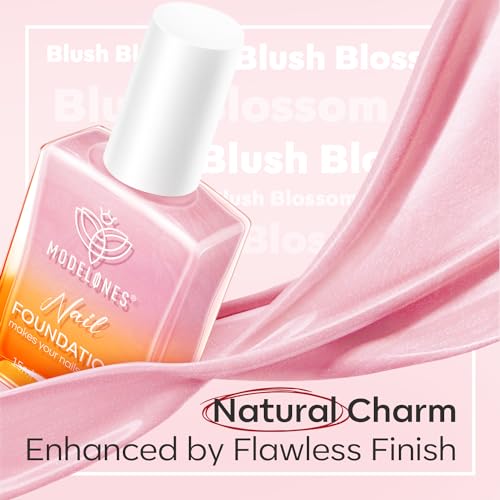 modelones Nail Strengthener Clear Gel Top Coat Nail Polish Cuticle Oil Pen Pink Nail Repair for Damaged Nails Care Kit for Women 15 ml Ridge Filler for Growth