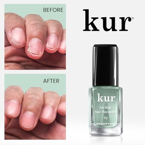 LONDONTOWN No Bite Nail Recovery - Nail Biting Thumb Sucking Deterrent - Bitter Non Toxic Nail Polish Treatment for Kids Adults - Fortified Strengthener and Growth Care Formula .40fl oz