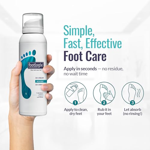 FOOTLOGIX DD Cream Mousse, White, 4.23 Ounce