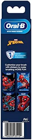 Oral-B Kid's Battery Toothbrush Featuring Marvel's Spiderman, Soft Bristles, Replaceable Brush Head, for Kids 3+