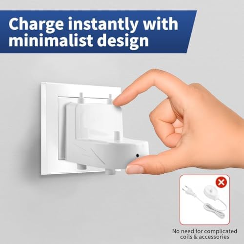 Wall Charger Base for Philips Sonicare Electric Toothbrush, Wireless Electric Toothbrush Wall Charger for Philips Sonicare HX6100/ HX3000/ HX6000/ HX8000/ HX9000 Series, White