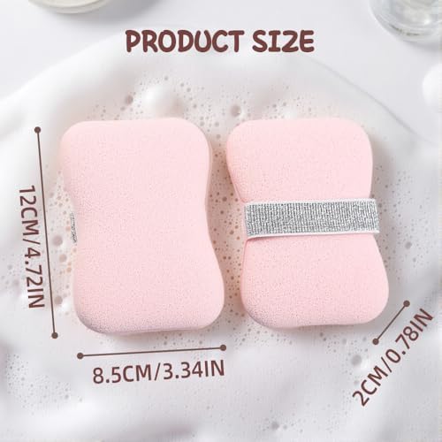 Bath Soap Sponge 2025 New Bath Sponge Soap Pouch for Rich Bubbles, 2 Pack Soap Bag with Different Levels of Roughness: Deep & Gentle, Bar Soap Saver Pocket Body Scrubber Shower Sponge Loofah (D)
