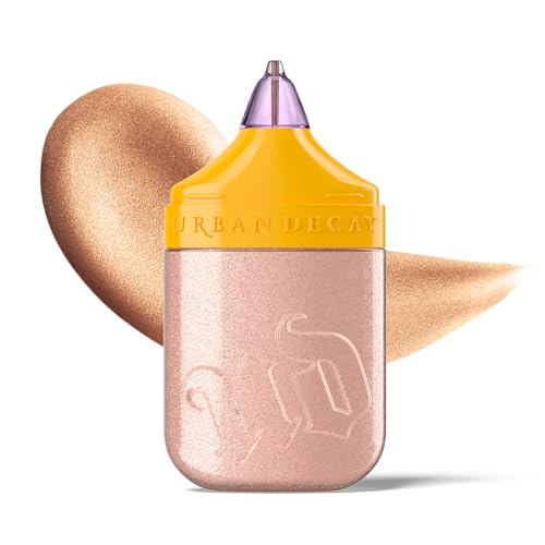 Urban Decay Face Bond Waterproof Luminizer (Space Cowboy - Champagne With Silver Sparkle), All-Over Liquid Highlighter + Bronzer, with 3% Niacinamide, Smudge-Resistant, Transfer-Resistant - 1 fl oz