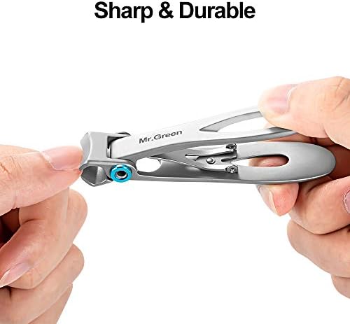 MR.GREEN Nail Clippers, Ultra Wide Jaw Opening Toenail Clipper for Thick Nails Heavy Duty Stainless Steel Fingernail Clippers for Seniors (Mr-1224plus)