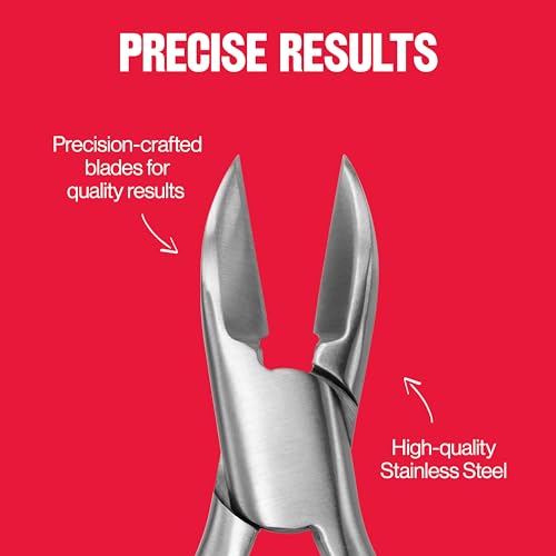 Revlon No-Ricochet Nail Nipper, Mess-Free Cuticle Remover Tool with Magnetic Shield for No Fly-Away Clippings, Made with Stainless Steel and Precision Blade, Easy Grip, 1 Count