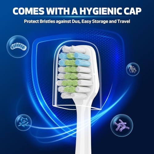 12 Pack Toothbrush Replacement Heads Only for Aquasonic Duo Series and Home Dental Center, Not Compatible with AquaSonic Other Series - 6 White + 6 Black