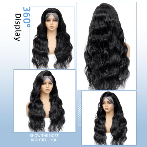 30 Inch 13x6 Lace Front Wigs Human Hair 200% Density Body Wave Lace Frontal Wigs Human hair Pre Plucked with Baby Hair Real Wig Human Hair Lace Front Wigs for Women Natural Color