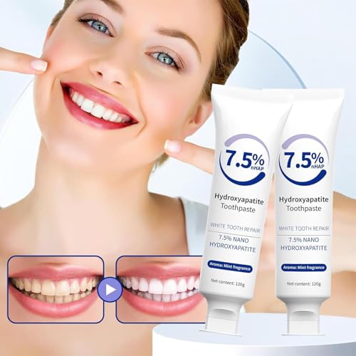 7.5% Hydroxyapatite Toothpaste - Hidroxiapatita Toothpaste, Pasta De Dientes Con Hidroxiapatita for Enamel Protection and Tooth Strengthening (3)
