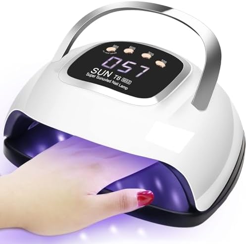 LKE UV Nail Lamp, Nail Dryer 220W UV Light for Nails with 4 Timers LED Lamp Gel Polish Kit Professional Art Tools Automatic Sensor