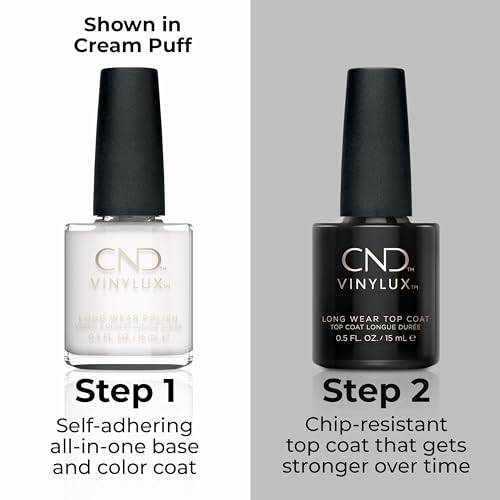 CND Vinylux Longwear White Nail Polish, Gel-like Shine & Chip Resistant Color, 0.5 Fl Oz