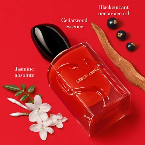 Armani Beauty - Sì Passione - Eau de Parfum - Vanilla Perfume for Women - Floral Citrus Fragrance - Blackcurrant Nectar, Damascena Rose, Black Tea Notes