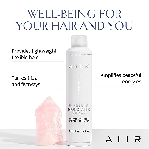 AIIR Flexible Hold Hairspray - Finishing Spray with Light Hold, Soft & Touchable Finish, Enhance Style & Shine, Fight Frizz with Humidity Resistance, Lightweight Hairspray for Fine Thin Hair, 9 oz
