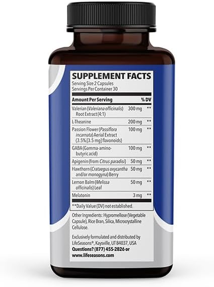 Rest-ZZZ Extra Strength - Sleep Support Supplement - Fall Asleep & Stay Asleep - Calms Nervous System - Naturally Ease Muscle Tension & Restlessness - Low Dose Melatonin GABA & Chamomile - 60 Capsules