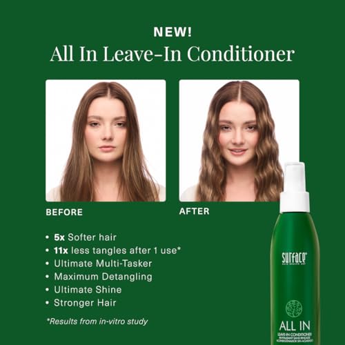 SURFACE Hair - ALL IN Leave In Conditioner - Detangles, Controls Frizz & Strengthens for All Hair Types- 6 fl oz