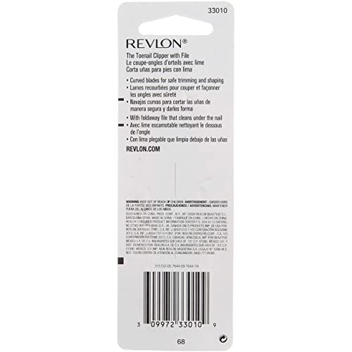 Revlon Toenail Clipper, 1 ea (Pack of 2)