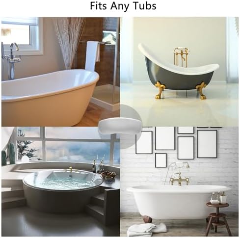 Bath Pillow, Bathtub Pillow with Self Suction, Waterproof Bath Pillows for Tub Head and Neck Support, Relaxing Bath Tub Pillow for Soaking, Spa Accessories Grey