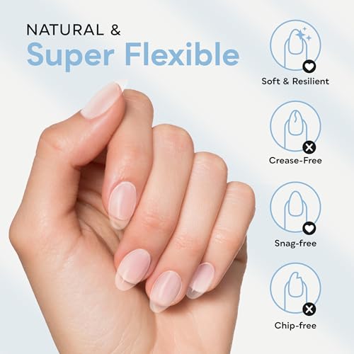 SUNUV Short Almond Nail Tips 600 PCS Pre-shaped Full Cover Fake Nails Acrylic Press On Nails for Salon and DIY at Home