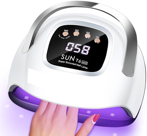 LKE UV Nail Lamp, Nail Dryer 220W UV Light for Nails with 4 Timers LED Lamp Gel Polish Kit Professional Art Tools Automatic Sensor