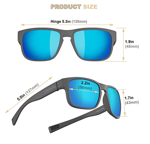 QOOL TIMES Living out your F11 HD Polarized Blue lens Casual sport Sunglasses Men Women Running