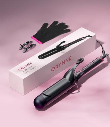 2 Inch Curling Iron for Long Hair, Large Barrel Curling Iron 2 Inch for Loose Curls, 14 Heat Settings Big Barrel Curling Iron, Ceramic Curling Iron 2 Inch Barrel with Argan Oil Infused