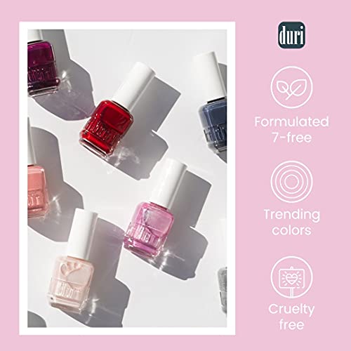duri Nail Polish, 340 Forever Beautiful, Pale Pink Color, Soft Pastel, Neutral Shade with Sheer Finish for French Manicure, Wedding, Everyday Wear, 0.45 Fl Oz