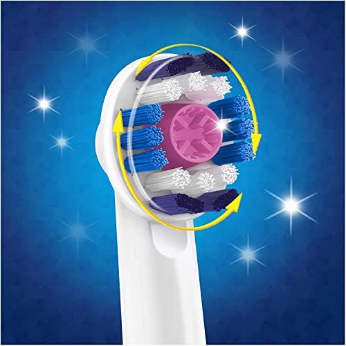 Oral-B 3D White Toothbrush Heads Pack of 4 Replacement Refills for Electric Rechargeable Toothbrush