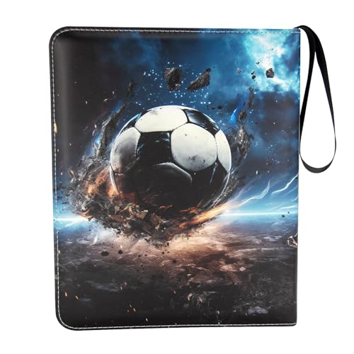 900 Pockets card binder Football Card Binder, Football Trading Cards, Display Case with Football Card Sleeves Card Holder Protectors Set for Football Cards (Football 3)
