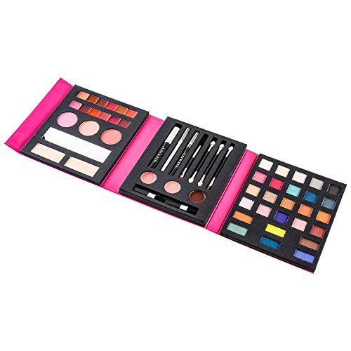 SHANY Original Beauty Book Makeup Set All in one Travel Make up Kit - 35 Colors Eyeshadow, Eye brow, blushes, powder palette, Lip Colors, Eyeliner pens & Cosmetics Mirror - Gift Set
