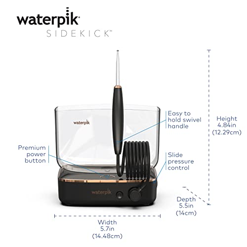 Waterpik Sidekick Portable Water Flosser, Perfect for Travel & Home, ADA Accepted, Black/Copper WF-04