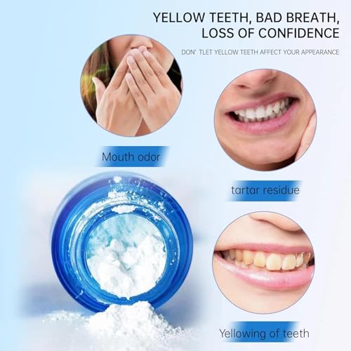Teeth Whitening Deluxe Powder, Stain Removal, Mint Flavor, No Sensitivity, 1Pcs