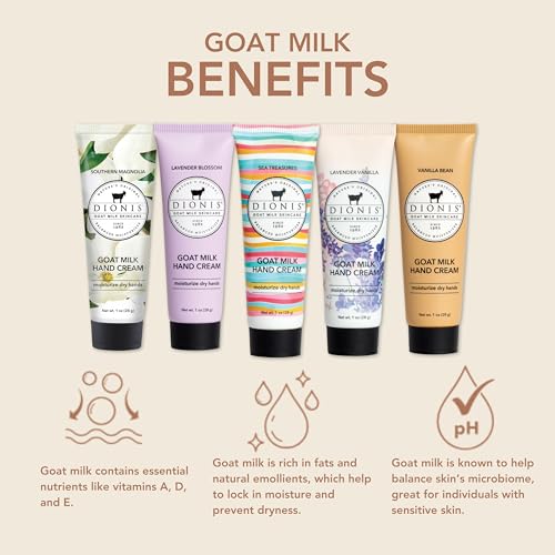Dionis Goat Milk Skincare Hand Cream Gift Sets - Assorted Scented Travel Size Hand Creams In a Gift Box - Mini Hand Lotion Self Care Gifts, Cruelty Free Lotion For Dry Skin, Inspire Gift Set 2025