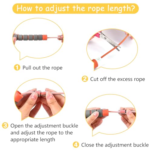 Jump Rope For Kids,Jump Rope Kids,Adjustable Soft Skipping Rope,Toddler Jump Rope With Skin-Friendly Foam Handles For Kids, Boys,Girls,Women, Men,Exercise Activity,Outdoor Fitness