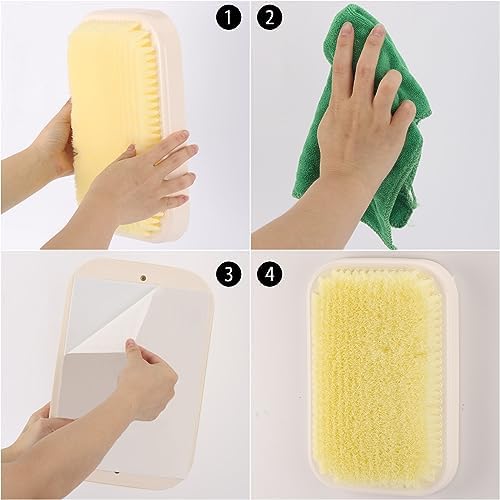 Wall Mounted Back Scrubber for Shower, Large Exfoliating Bath Wash Pad, Hands-Free Bathing Scrub Brush for Men Women