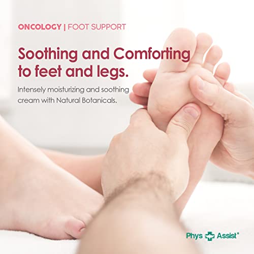 PhysAssist Oncology Foot Support, Soothing, Calming and Hydrating After Chemo. Non irritant, Clinically Tested. 4 oz Jar