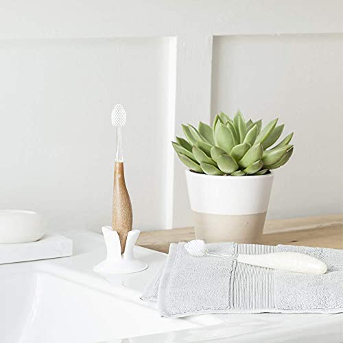 RADIUS Toothbrush Source Floss Brush BPA Free & ADA Accepted Improve Gum Health & Reduce Gum Issues - Soft - Hemp/Soda Pop Ecogrind/Starch- Pack of 3