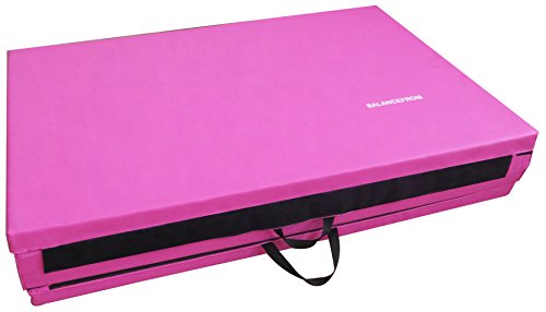 BalanceFrom Fitness 120 by 48 Inch All Purpose Folding Gymnastics Gym Exercise Mat for Yoga, Aerobics, Pilates, and Martial Arts, Pink