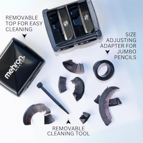 Mehron Makeup Pro-Pencil Dual Sharpener (Black)