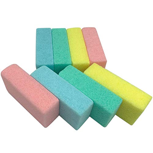 Maryton Pumice Sponge for Feet, Ultimate Pedicure Stone Callus Remover & Foot Scrubber Bulk Pack of 8(Assorted Colors)