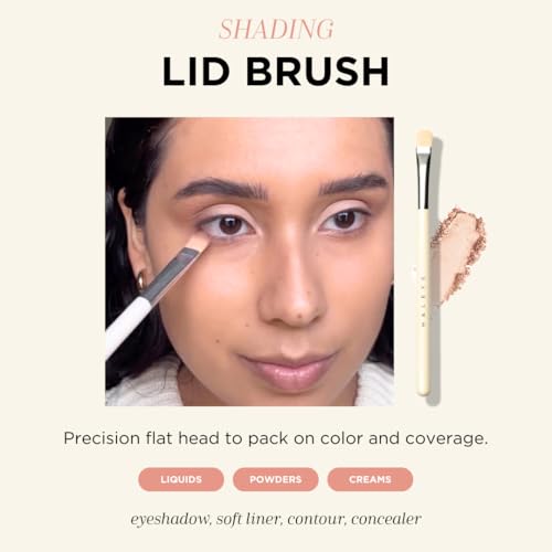 HALEYS Makeup Brush Set 5 pcs: Soft, Streak-free, Perfect Blending, Buff, Blurs and Smooth, Premium Luxury Vegan Bristles, For Liquid, Cream or Powder, Vegan, Cruelty-free, Sustainable Wood