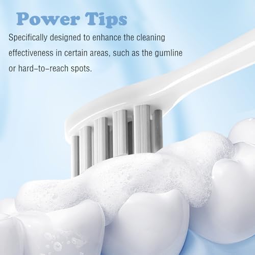 6 Pack Replacement Brush Heads Compatible with Oclean Electric Toothbrush Heads for Oclean Spark, Flow, X Pro, X Pro Elite, X Pro Digital, X Lite, X10, X Ultra, Air2, F1 (White)