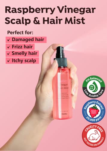 A'PIEU RASPBERRY VINEGAR HAIR MIST (3.55 fl oz) Scalp Hair Care Mist, Hair Perfume, Frizz-free, Refreshing Floral Scent All Day, Non-sticky