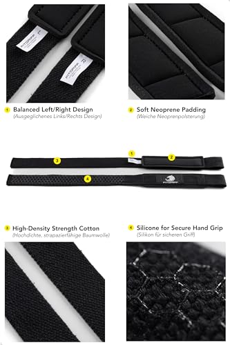 Fitgriff® Lifting Wrist Straps for Weightlifting, Gym, Deadlift, Workout (Made of Premium Cotton & Padded) - Men & Women (Standard, Army Green (Silicone-Grip))
