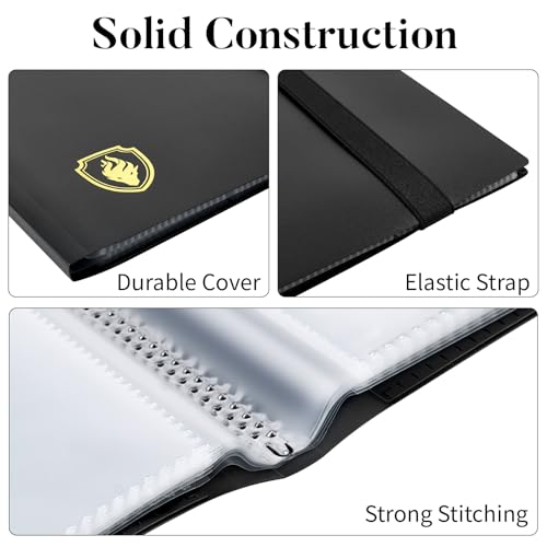 Card Binder 9 Pocket, Fabmaker 396 Pockets Trading Card Binder, Premium Collector Card Album for Standard Cards, Side Loading Card Collection Folder for MTG, TCG, Game Cards, Sport Cards, Black