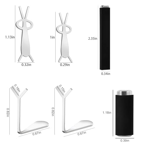 Cat Eye Nail Magnet Tool Set,2Pcs Cat Eye Magnet for Nails Pcs Stainless Steel Heart & Rabbit Cat Eye Nail Magnet Tool for Cat Eye Gel Nail Polish,Perfect for DIY or Nail Salon