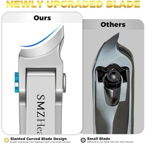2025 Toenail Clippers for Seniors Thick Toenails, 15 Degrees Angled Head Heavy Duty Large Toe Nail Clippers for Men Thick Nails, 45 Degrees Slanted Curved Blade Ingrown Toenail Clippers