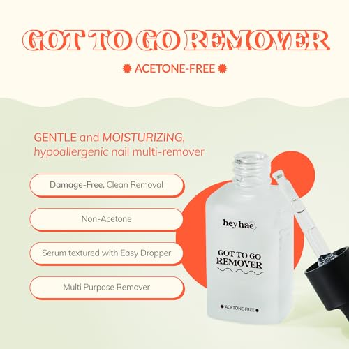 Got To Go Remover - Semi-Cured Gel Nail Strip Remover | Non-drying Hypoallergenic Solution | Gentle and Moisturizing Acetone Free Formula