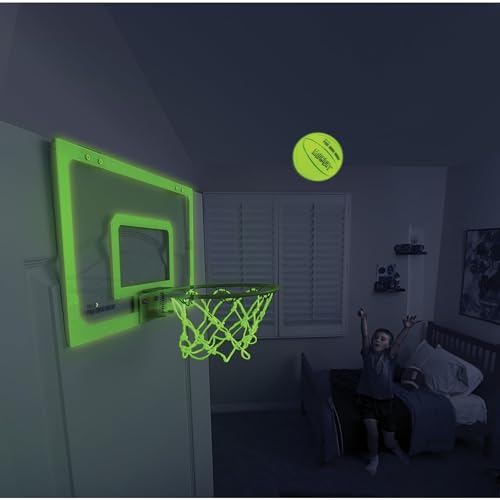 SKLZ Pro Mini Basketball Hoop with Ball, Glow in the Dark (18 x 12 inches)